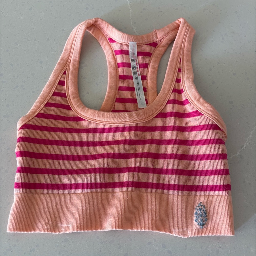 Free People Movement Go To Striped Sports Bra Size M/L